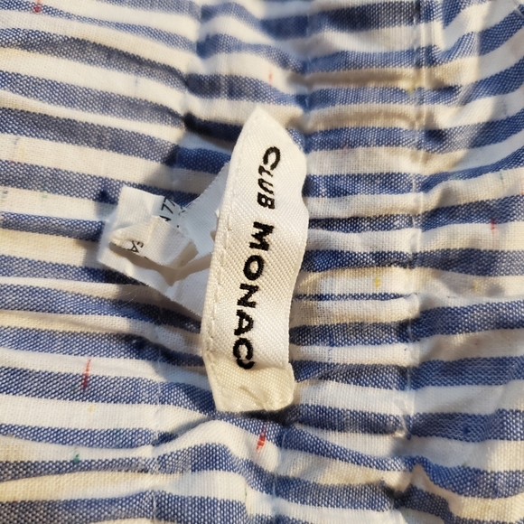 Club monaco Radura faux wrap striped mini skirt blue/white stripe size S - Picture 10 of 12